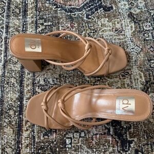 Brand new Dolce Vita Block Nude heel with strappy knot detail
